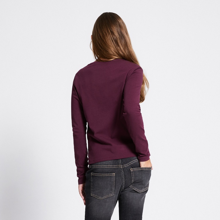 Basic long sleeve top "Fredrika star" Light Burgundy